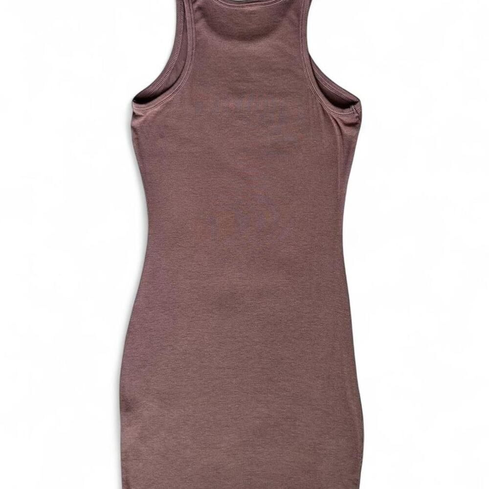 Brown Ribbed Bodycon Tank Dress Women’s Medium - Picture 2 of 5
